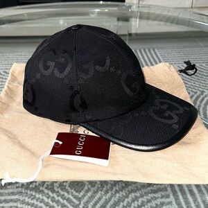 Gucci Black Monogram Baseball Cap